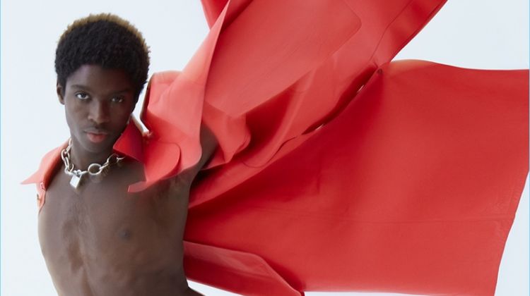 Sharp Relief: Alton Mason Dons Spring ’19 Looks for WWD