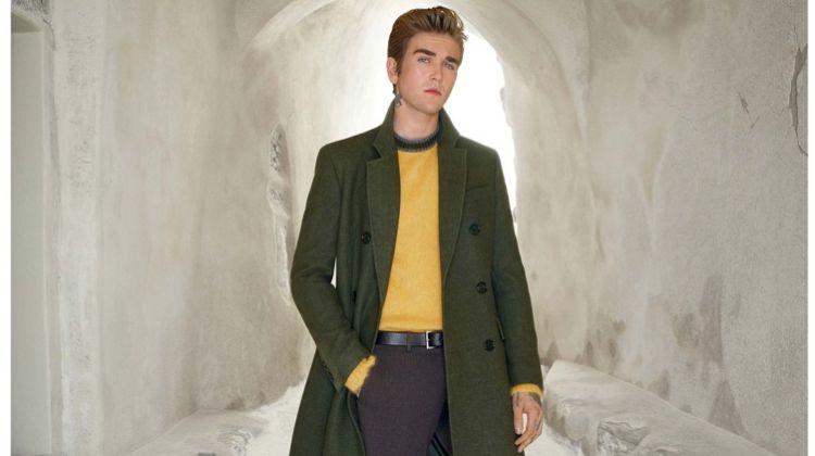 Gabriel-Kane Day-Lewis dons a fall-winter 2018 look from BOSS.