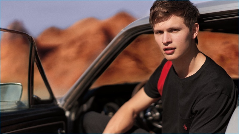 Ansel Elgort fronts the fragrance campaign for Polo Red and Polo Red Rush.