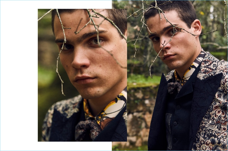 Federico Spinas stars in Antonio Marras' fall-winter 2018 campaign.