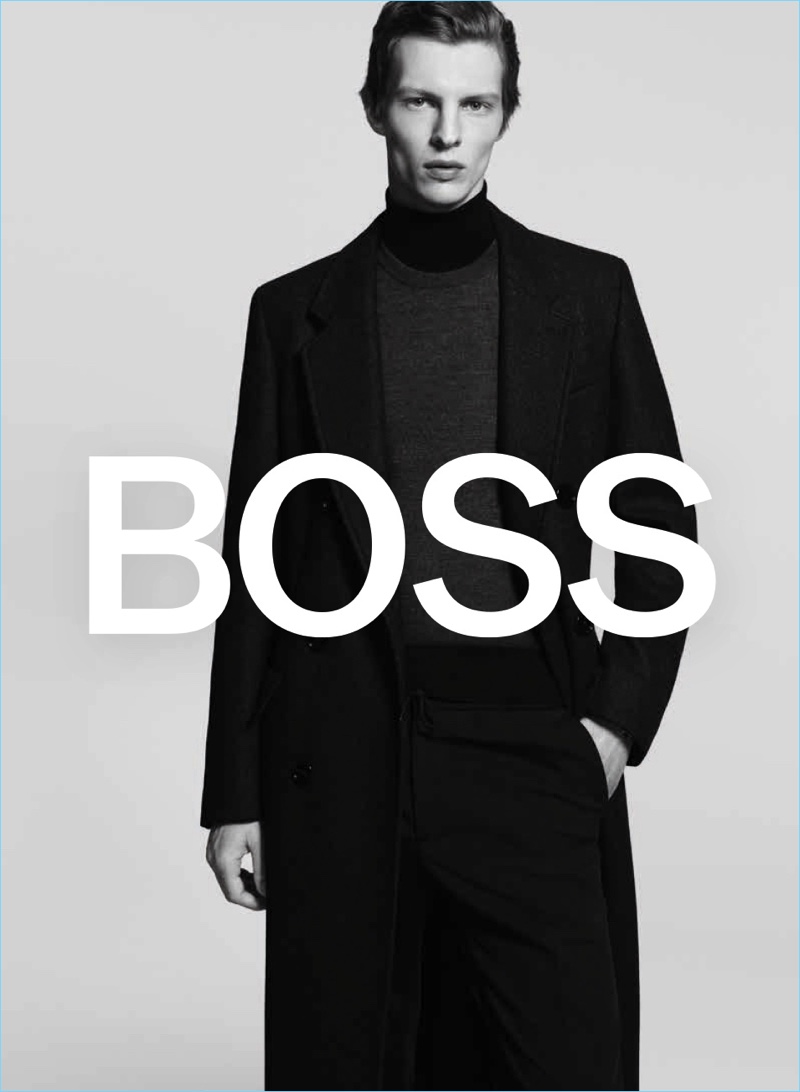 Tim Schuhmacher appears in BOSS' fall-winter 2018 campaign.