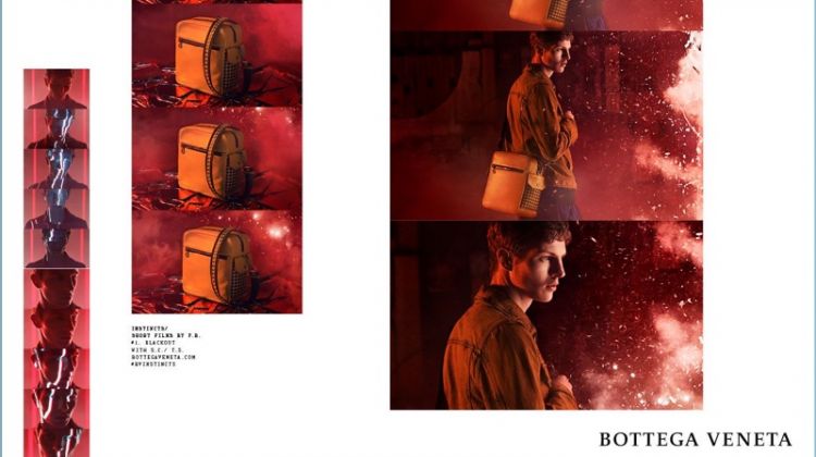 Tim Schuhmacher stars in Bottega Veneta's fall-winter 2018 campaign.
