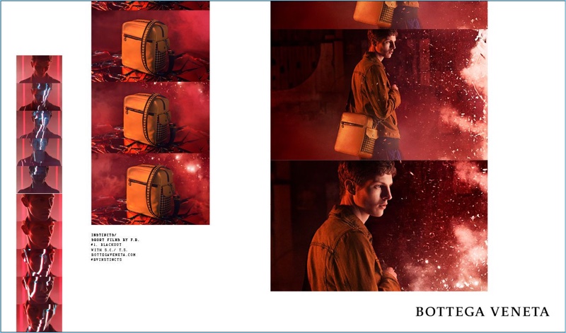 Tim Schuhmacher stars in Bottega Veneta's fall-winter 2018 campaign.