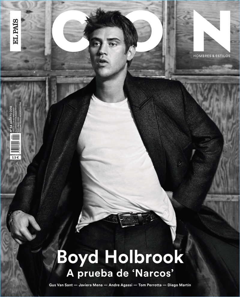 Boyd Holbrook covers the August 2018 issue of Icon El País.