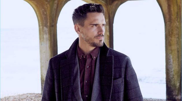Arthur Kulkov is Sharp in Brunello Cucinelli Styles for Neiman Marcus A sleek vision, Arthur Kulkov dons a Brunello Cucinelli suit, overcoat, and shirt.