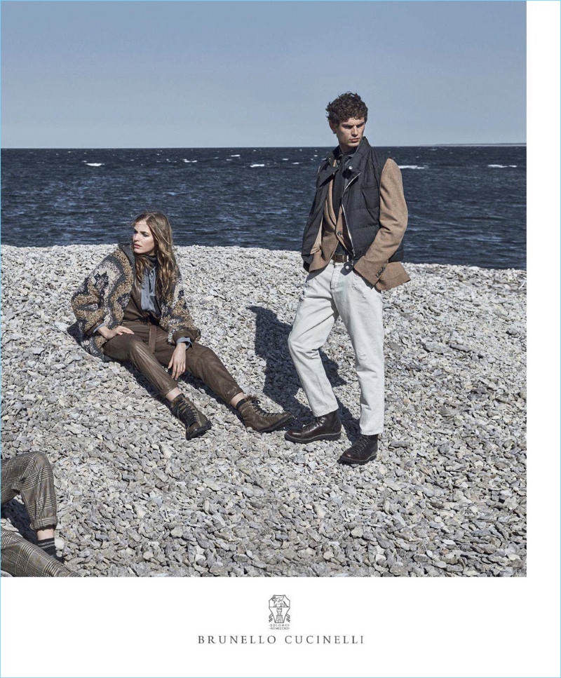 French model Arthur Gosse fronts Brunello Cucinelli's fall-winter 2018 campaign.