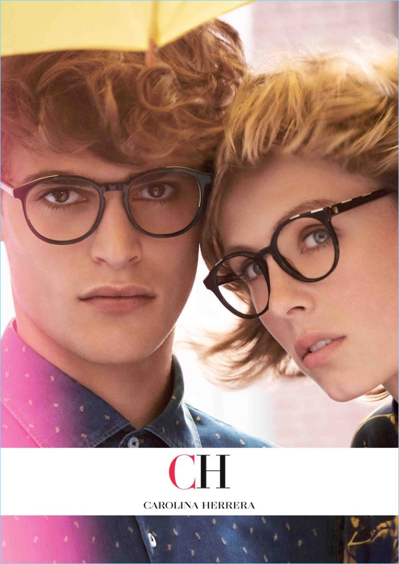 Parker van Noord and Edie Campbell star in CH Carolina Herrera's fall-winter 2018 eyewear campaign.