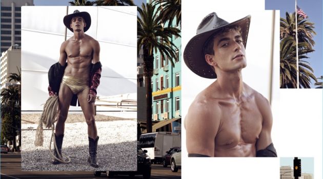 Eric Fraga Channels His Inner Pinup for New Shoot Maurizio Montani photographs Eric Fraga.