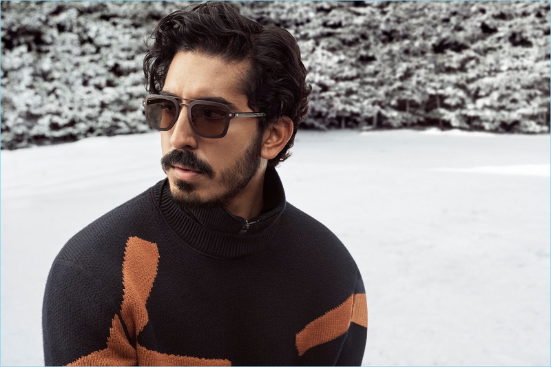 Actor Dev Patel rocks sunglasses for Ermenegildo Zegna's fall-winter 2018 campaign.