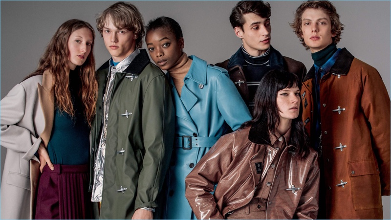 Jay Wright, Kerkko Sariola, Olivia Anakwe, Adrien Sahores, Querelle Jansen, and Leon Dame appear in Fay's fall-winter 2018 campaign.