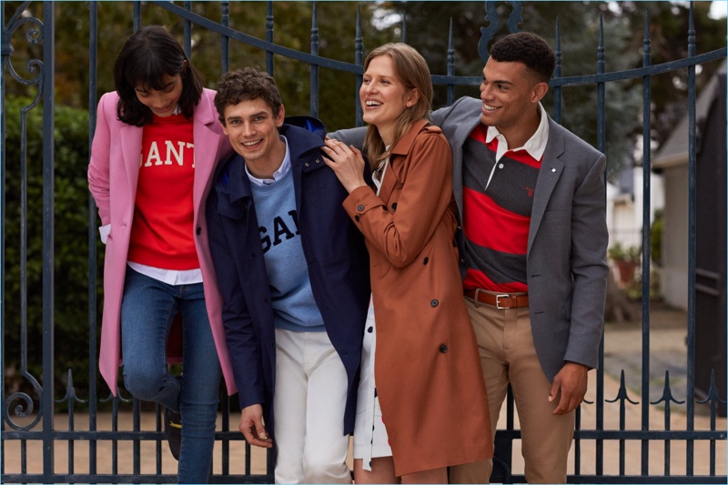 Models Arthur Gosse and Quinten A. appear in Gant's fall-winter 2018 campaign.