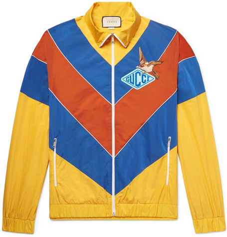 Colour-Block Shell Jacket - Yellow 