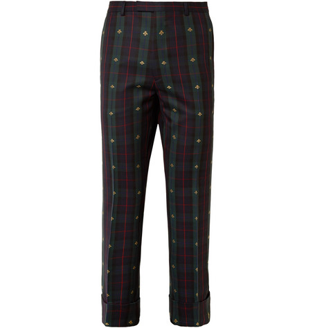 plaid gucci pants