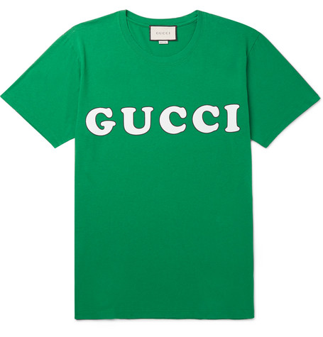 gucci distressed logo t shirt