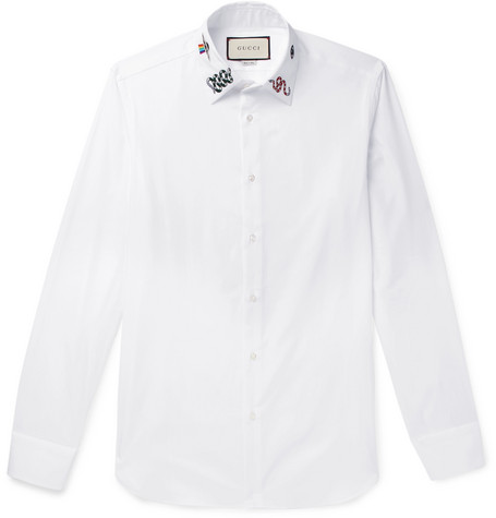 gucci white shirt mens