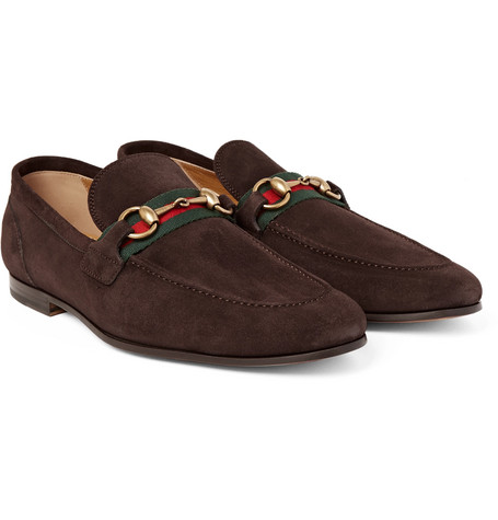 suede horsebit loafers