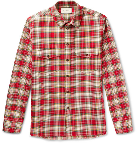 red gucci shirt men