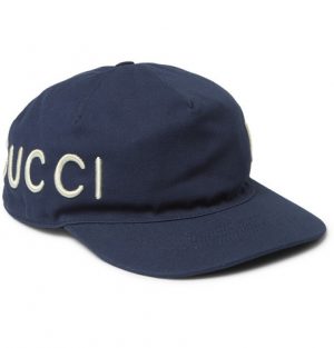 Gucci - Embroidered Cotton-Twill Baseball Cap - Men - Navy Gucci - Embroidered Cotton-Twill Baseball Cap - Navy