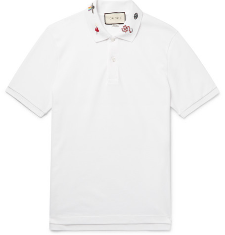 gucci cotton shirt with symbols