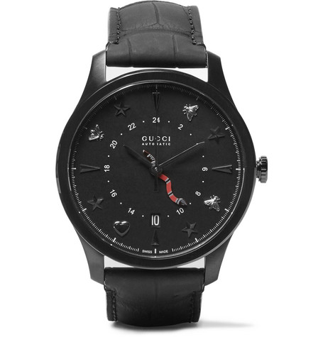 black gucci watch mens