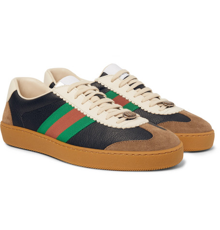 Gucci - JBG Webbing-Trimmed Leather and 