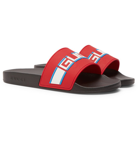 gucci red white blue slides