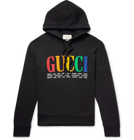 gucci black rainbow hoodie