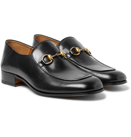 mens black gucci loafers