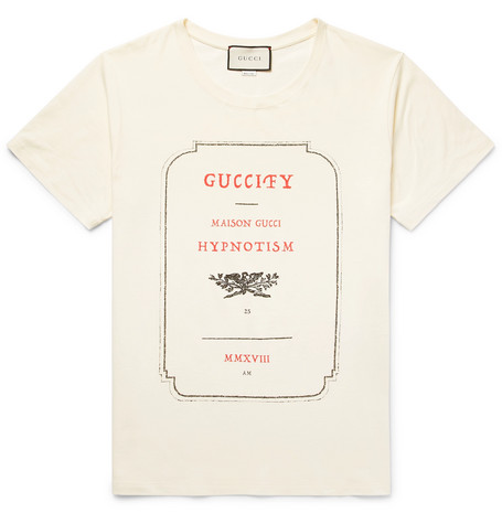 Gucci - Printed Cotton-Jersey T-Shirt 