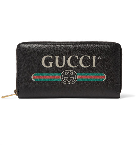 Gucci - Printed Full-Grain Leather Zip 