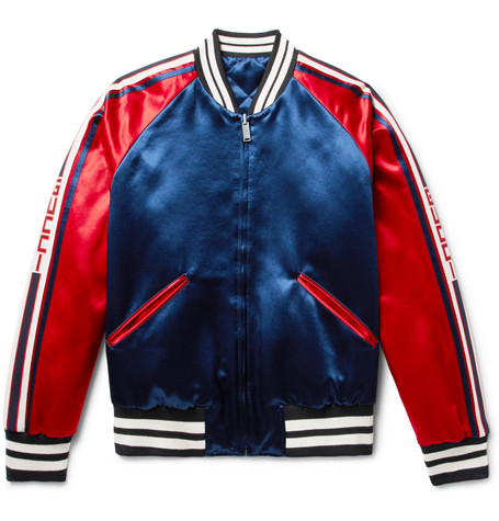 gucci satin bomber jacket