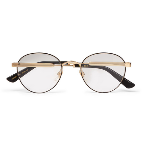 gucci gold clear glasses