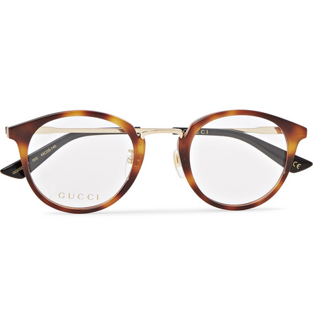 gucci round acetate optical glasses