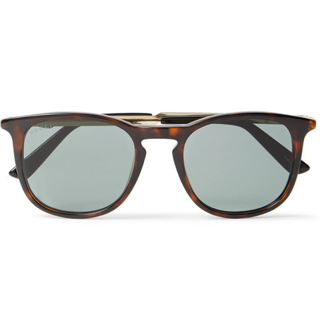 gucci round frame acetate glasses