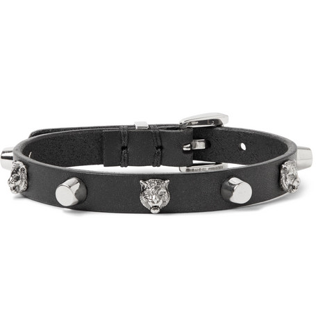 gucci bracelet mens leather