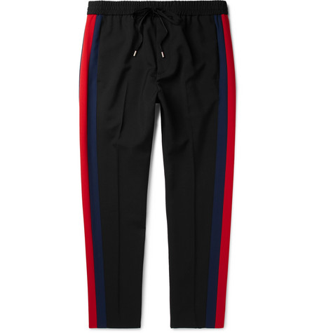 tapered striped trousers