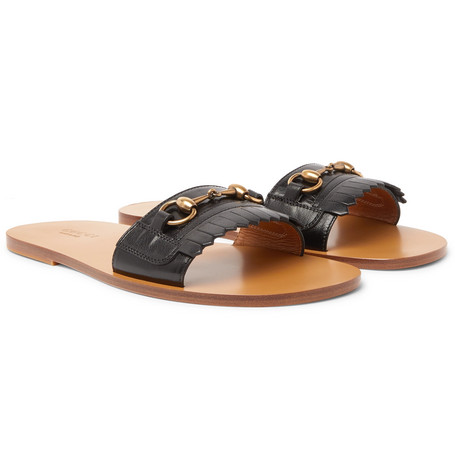 gucci leather sandals mens