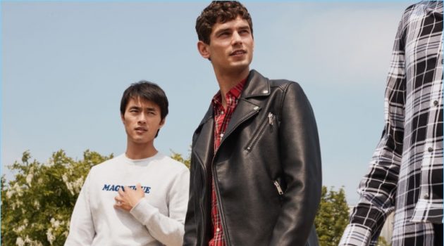 Arthur Gosse, Felix Gesnouin & Zhao Lei Rock Transitional Jackets for H&M Zhao Lei and Arthur Gosse model new arrivals from H&M Men.