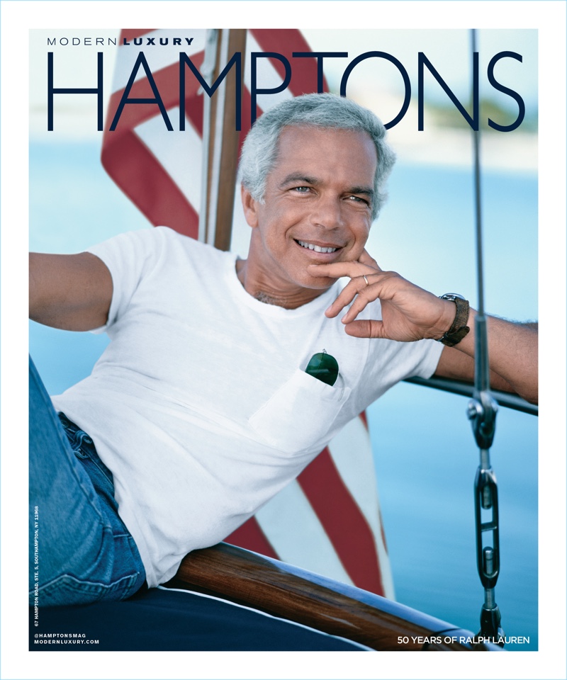 Designer Ralph Lauren covers Hamptons magazine.