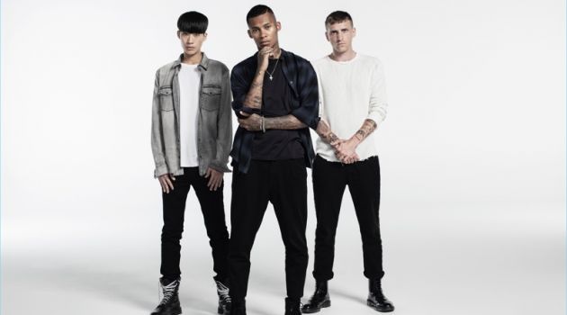 Hudson Jeans Revisits 90s Grunge Style for Fall '18 Campaign Jemin, Deion Smith, and Nathan Mitchell front Hudson's fall-winter 2018 campaign.