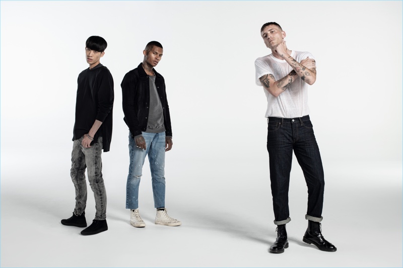 Taking to the studio, Jemin , Deion Smith, and Nathan Mitchell star in Hudson's fall-winter 2018 campaign.