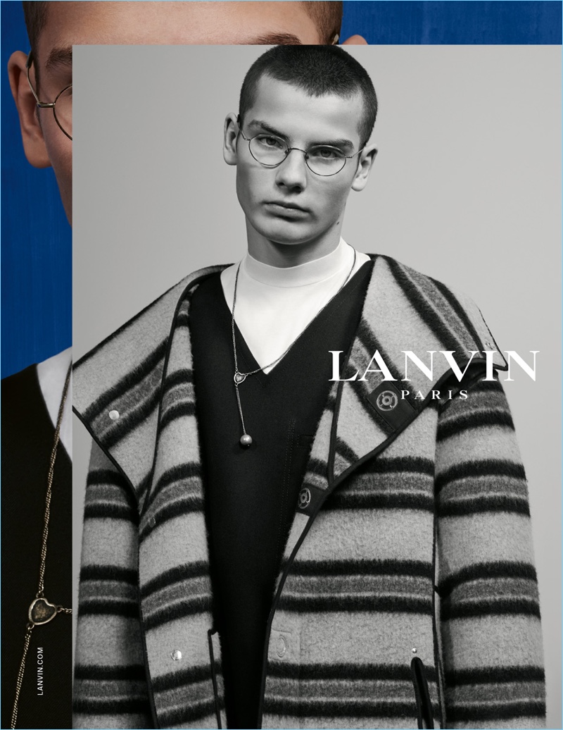 Baptiste Perrin fronts Lanvin's fall-winter 2018 men's campaign.
