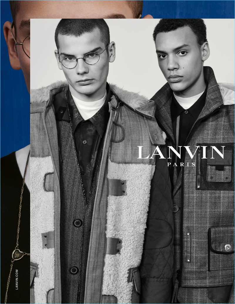 Collier Schorr photographs Baptiste Perrin and Simon Bornhall for Lanvin's fall-winter 2018 men's campaign.
