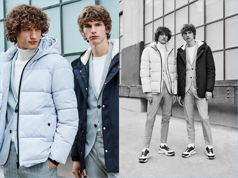 Sporting Lefties outerwear, models Serge Rigvava and Erik van Gils come together.