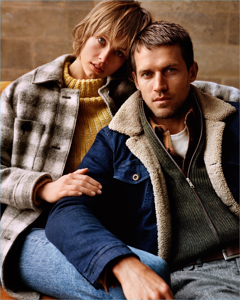 Edie Campbell and Andrew Cooper front Marc O'Polo's fall-winter 2018 campaign.