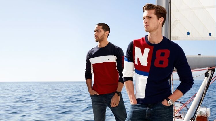 Daniel Pimentel and Edward Wilding reunite with Nautica for fall-winter 2018.