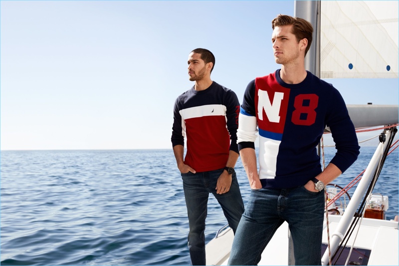 Daniel Pimentel and Edward Wilding reunite with Nautica for fall-winter 2018.