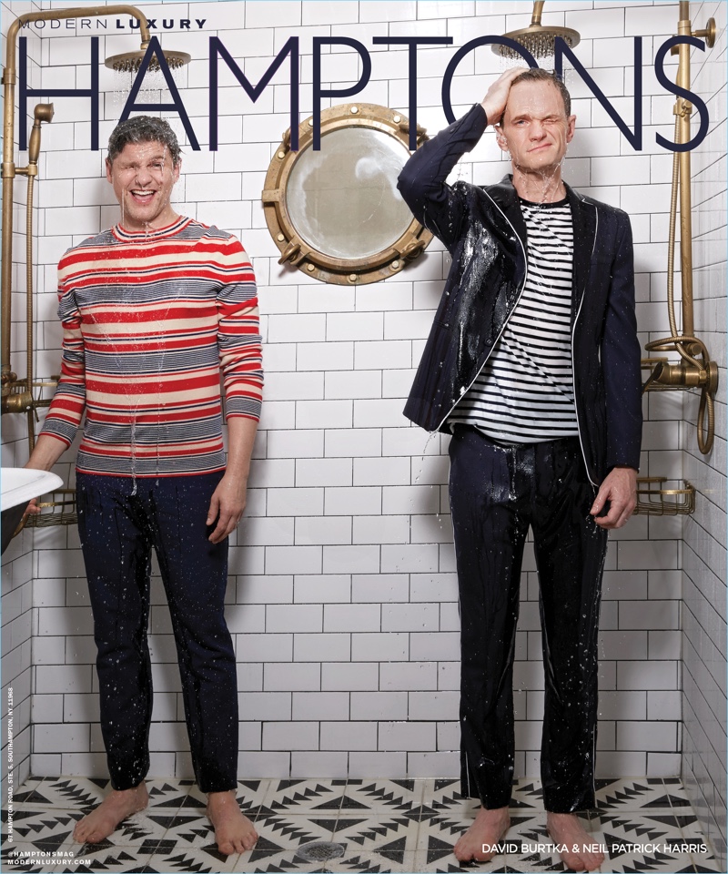 David Burtka and Neil Patrick Harris cover Hamptons magazine.