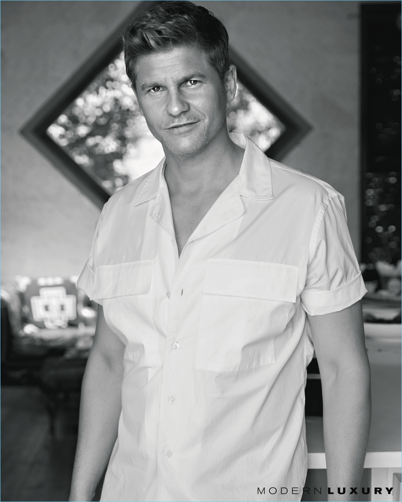 Sporting Stella McCartney, David Burtka appears in a photo shoot. » Neil Patrick Harris & David Burtka Cover Hamptons Magazine Sporting Stella McCartney, David Burtka appears in a photo shoot.