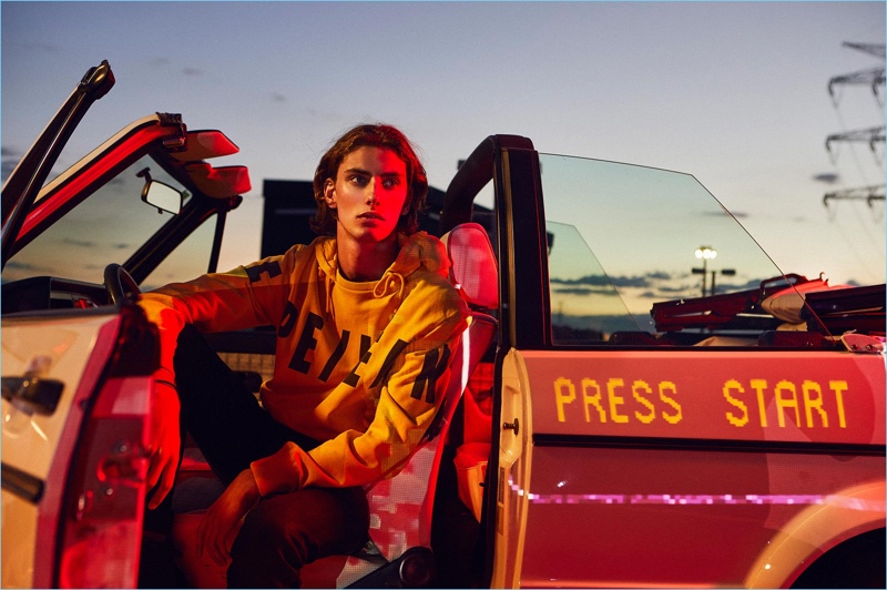 Martin Vicente stars in a fall 2018 editorial for Pepe Jeans.